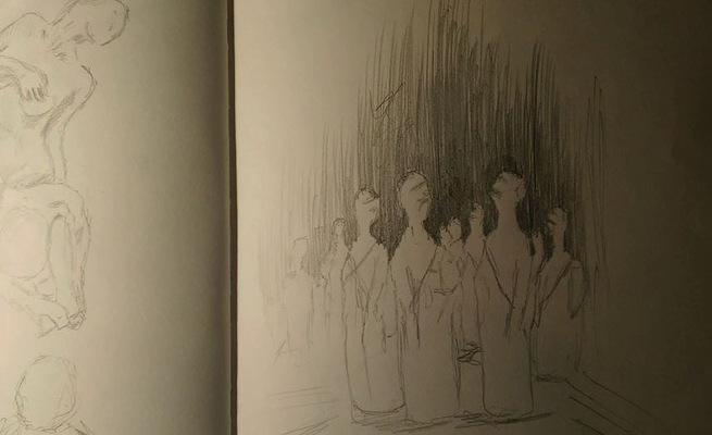 Create and Grow-Portfolio - Buddhist monks praying, and see how their power of words, is going to the sky