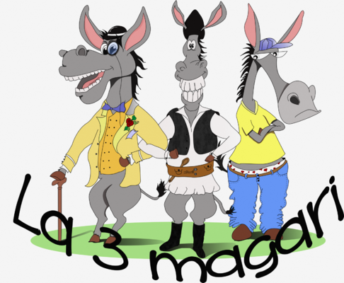 Create and Grow-Portfolio - 3 happy donkyes-vector