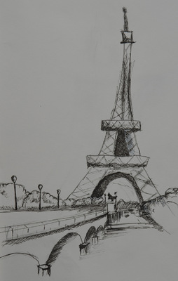 Create and Grow-Portfolio - Tour eiffel sketch (made in 2014).