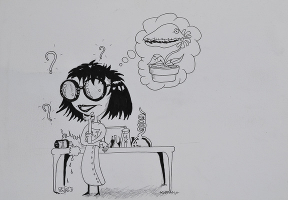 Create and Grow-Portfolio - Mad scientist. Poster idea for an NGO titled How its made