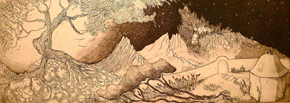ana neto - Zimbros etching, aquatint 11x30cm 2014