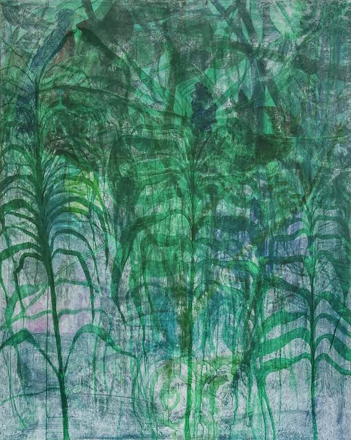 PLACENTIA ARTE - elogio delle vagabonde acrylic and tempera on canvas cm. 200 x 170, 2017