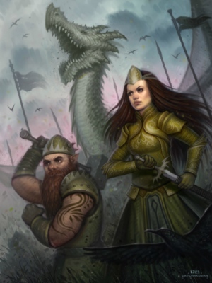 David Hakobian: Illustration & Concept Art - Princess Eleedrien Leading The Battle