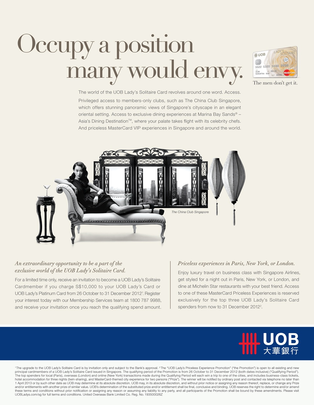 Darren Gabriel Leow - UOB Ladys Solitaire Card