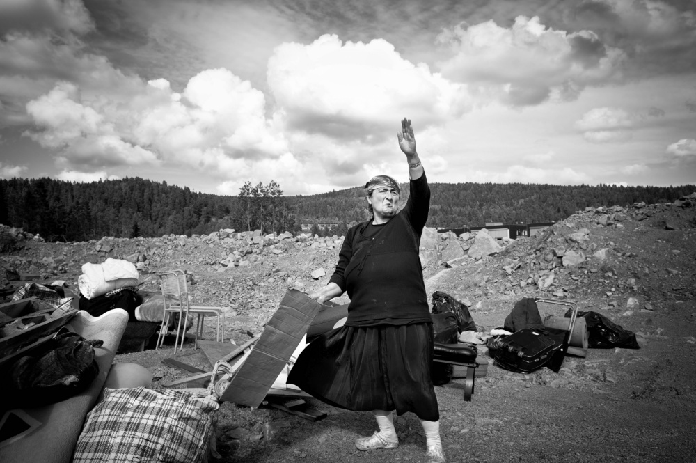 John T. Pedersen Photography - 2012 The Roma camp in the quarry A group of Romani people from Romania and Bulgaria have camped on a controversial quarry site outside central Oslo. This after first settling outside Sofienberg church in the center of town. The presence of the Roma people has met with great opposition from neighbors to the camp, who fear increased littering, soiling and crime in the area as a result of the camp. The district chief in the district has stated that the camp is harmful to the residents health, due to lack of sanitary facilities and danger of landslides.