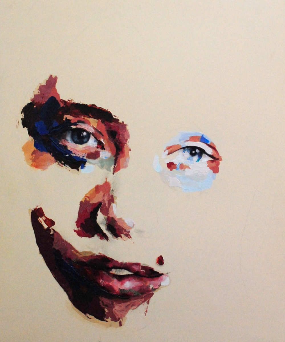Morag Cullens - * SOLD * Ellis, 30 x 36, Oil and mixed media on board.