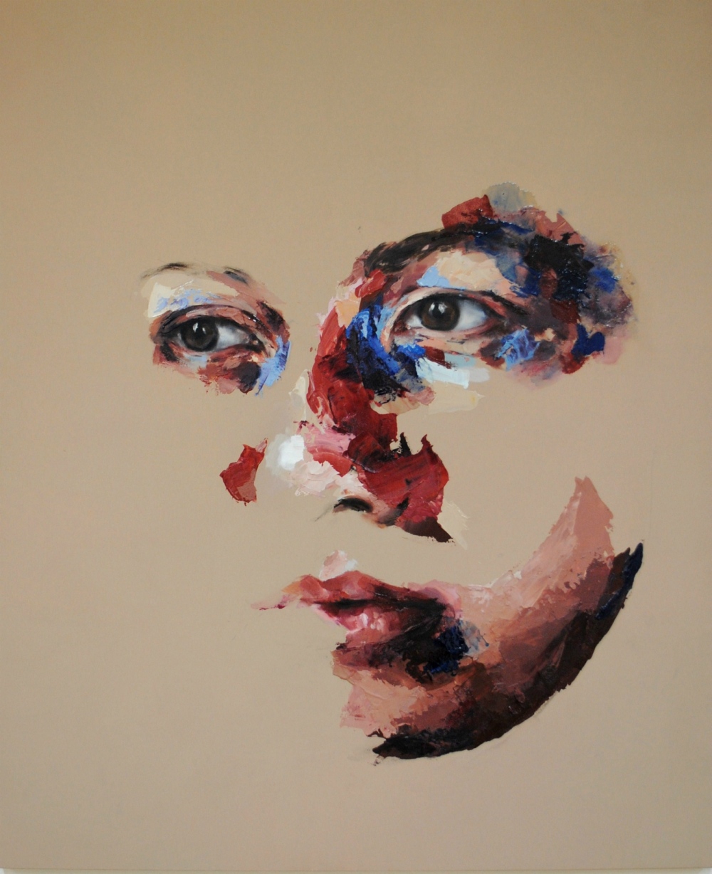 Morag Cullens - * SOLD * Gabrielle, 30 x 36, Oil and mixed media on board.