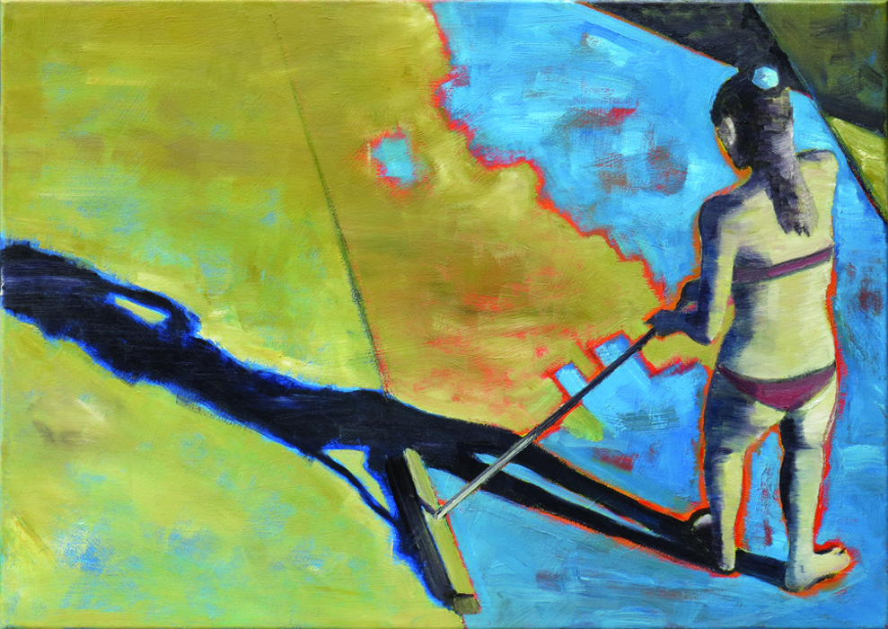 // Bruno Truyts // visual artist // - At work. Beach boy - 40 X 50 cm - Acryl & oil on canvas - 2013