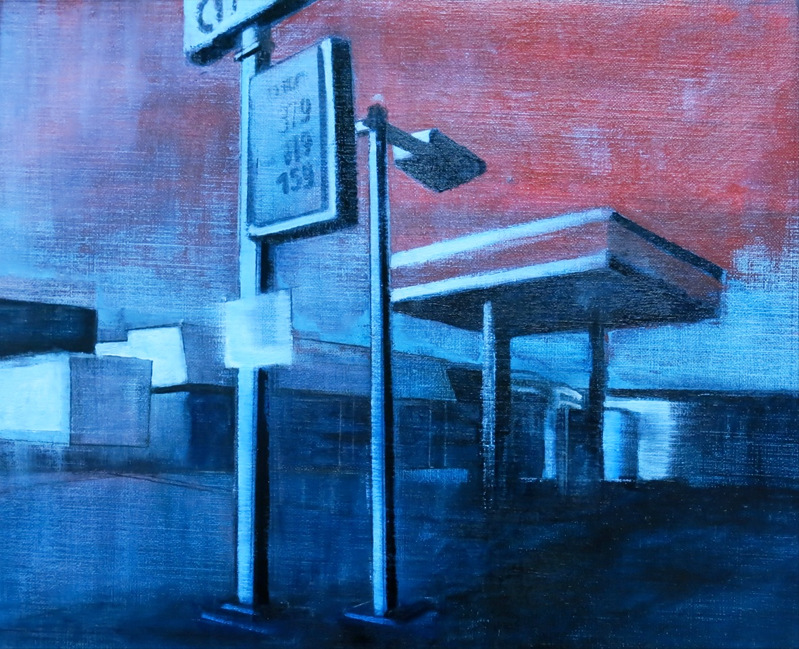 // Bruno Truyts // visual artist // - Gas station Brooklyn NY - 40 X 50 cm - Acryl & oil on canvas - 2013