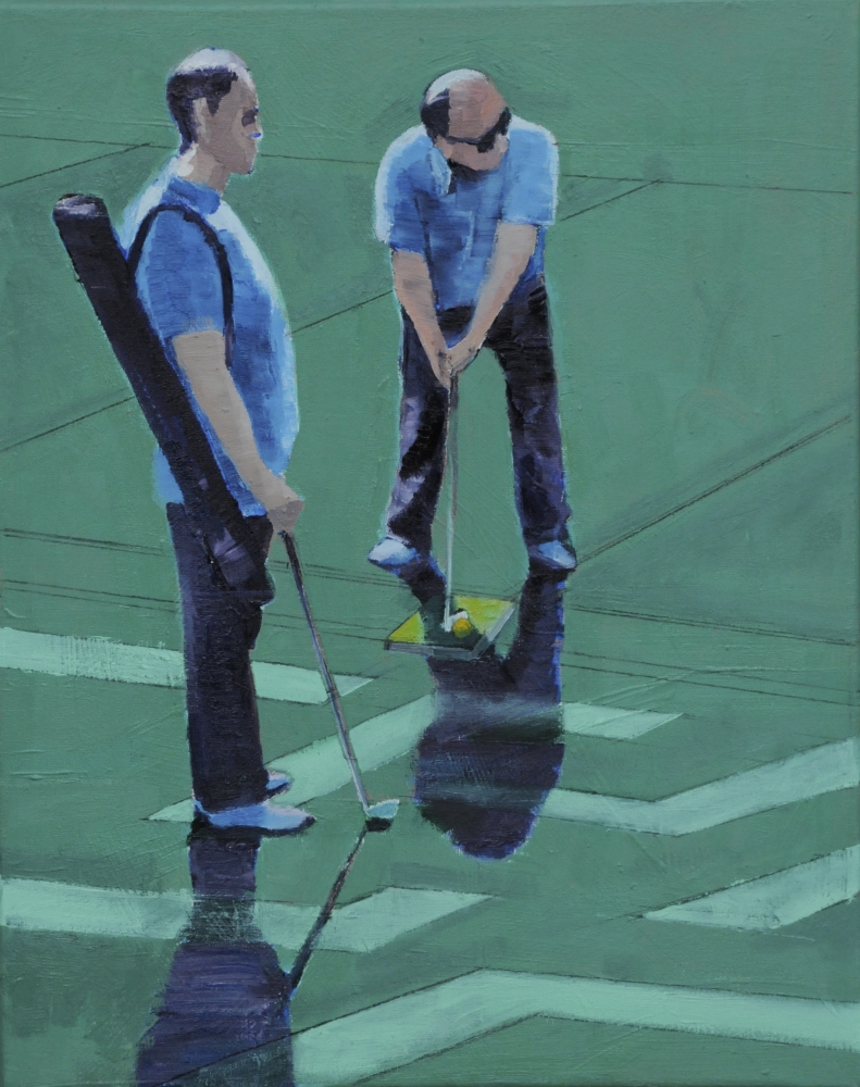 // Bruno Truyts // visual artist // - Urban golf - 40 X 50 cm - Acryl & oil on canvas - 2012