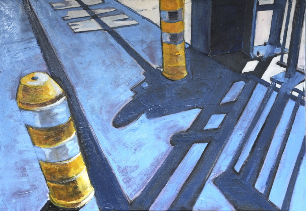 // Bruno Truyts // visual artist // - Sideways. Parking Ostend - 50 X 70 cm - Acryl & oil on canvas - 2011