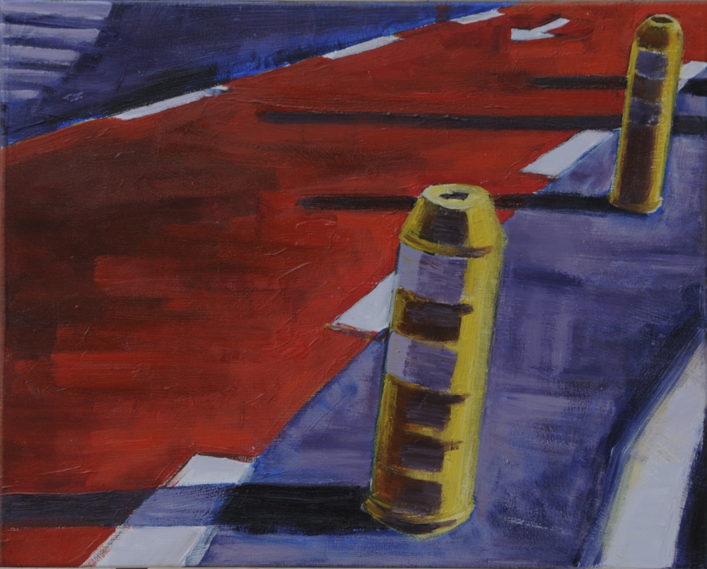 // Bruno Truyts // visual artist // - Sideways. Bike way - 40 X 50 cm - Acryl & oil on canvas - 2012