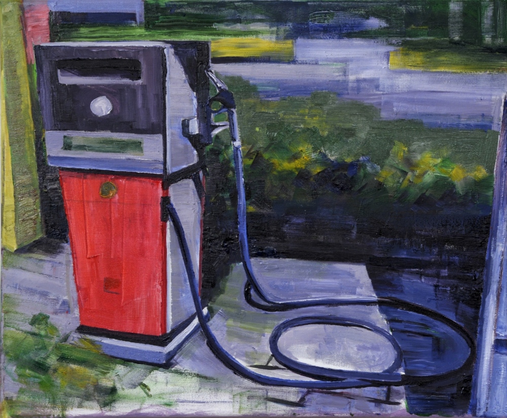 // Bruno Truyts // visual artist // - Abandoned gas station Antwerp - 50 X 60 cm - Oil on canvas - 2010