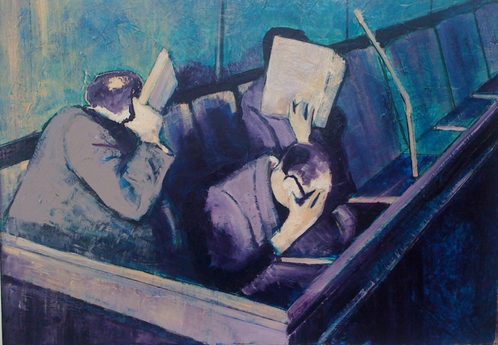 // Bruno Truyts // visual artist // - Different times. On trial - 50 X 70 cm - Acryl & oil on board - 2011