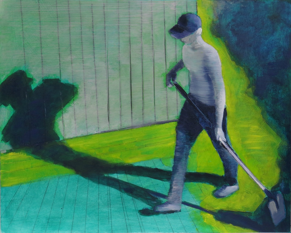// Bruno Truyts // visual artist // - At work. Beach boy - 40 X 50 cm - Acryl & oil on canvas - 2013