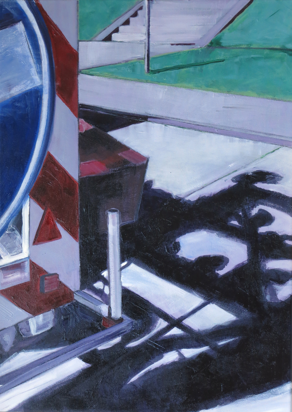 // Bruno Truyts // visual artist // - Sideways. Blue sign - 50 X 70 cm - Acryl & oil on board - 2011