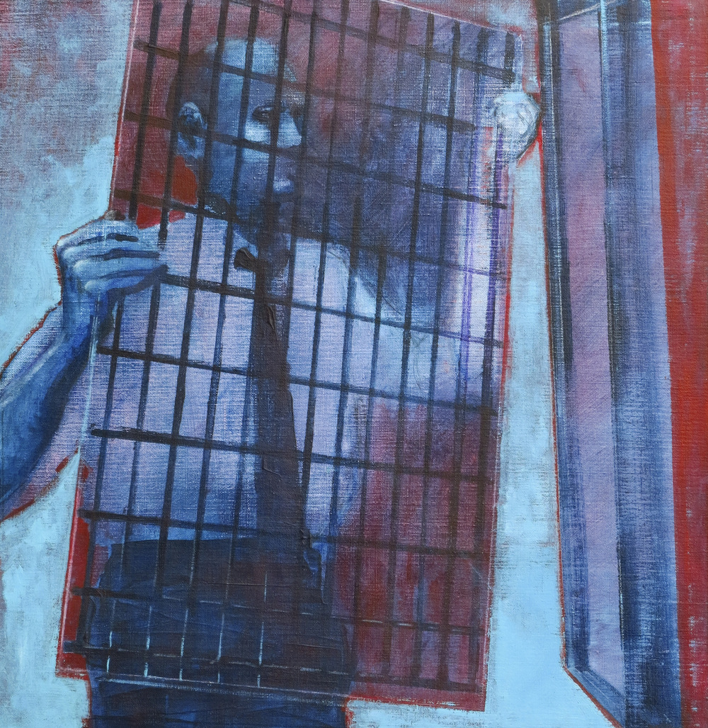 // Bruno Truyts // visual artist // - Different times. The architect - 61 X 63 cm - Acryl & oil on linnen - 2015