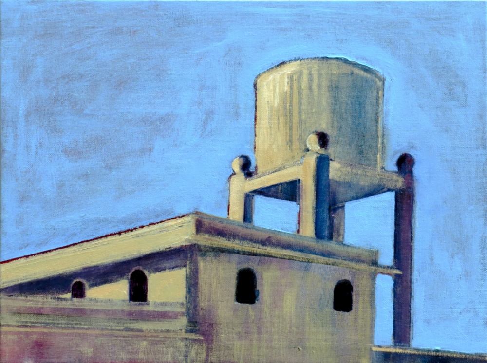// Bruno Truyts // visual artist // - Watertank Malaga - 30 X 40 cm - Oil on board - 2017