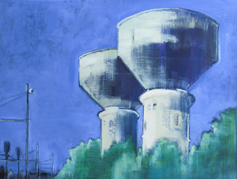 // Bruno Truyts // visual artist // - Industrial heritage/Watertanks Antwerp Zurenborg - 60 X 80 cm - Oil on linnen - 2017