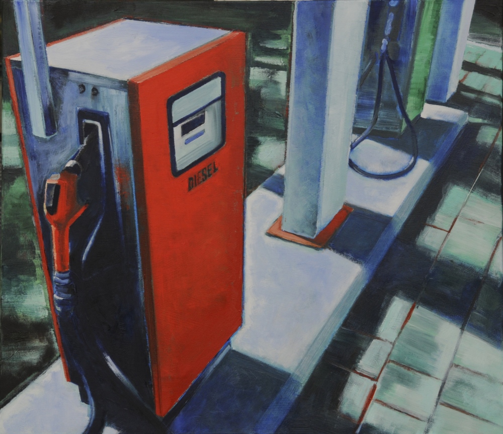 // Bruno Truyts // visual artist // - Gas station (red) 70 X 80 cm - Acryl & oil on canvas - 2011