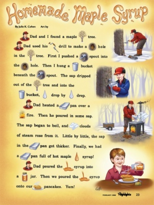 Geoffrey Brittingham all-nite illustration - Homemade Maple Syrup.