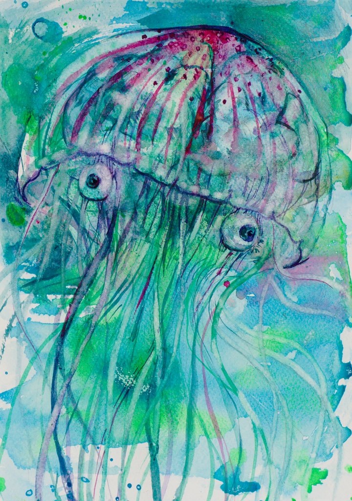 Manami Takamatsu - Ich habe keinen Schmerz 2013, Wasserfarbe auf Papier, 29,5×21cm