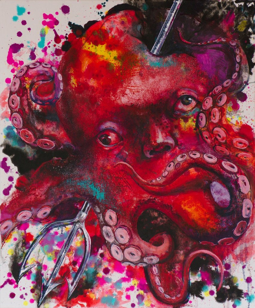 Manami Takamatsu - Ich habe keinen Schmerz. 2013, Ölfarbe auf Leinwand, 60×50cm