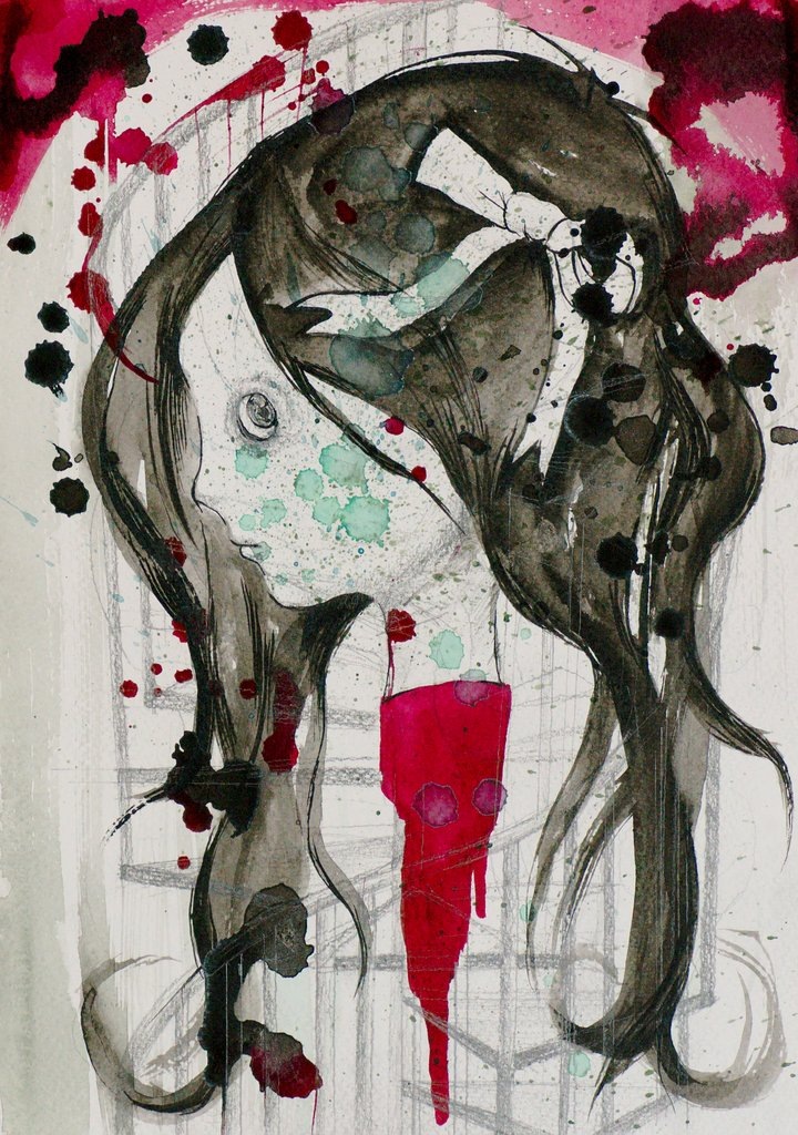 Manami Takamatsu - ohne Ende 2013, Wasserfarbe und Bleistift auf Papier,