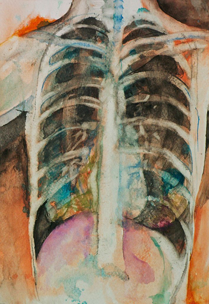 Manami Takamatsu - die Pfeiler 2013, Wasserfarbe auf Papier, 25×17,5cm