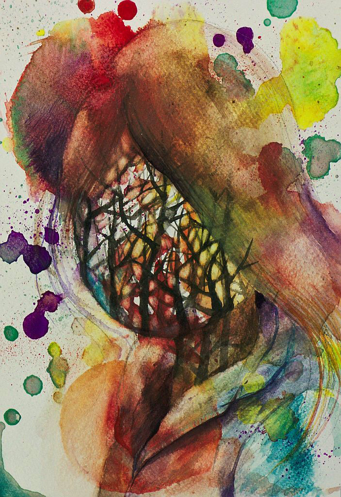 Manami Takamatsu - die Luft des Winters 2013, Wasserfarbe auf Papier, 25×17,5cm