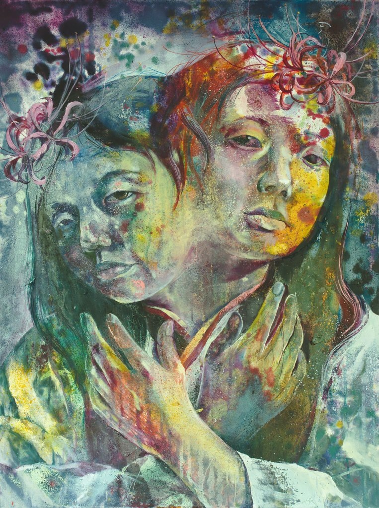 Manami Takamatsu - übertriebenes Selbstbewusstsein 2014, Ölfarbe auf Leinwand, 80×60cm