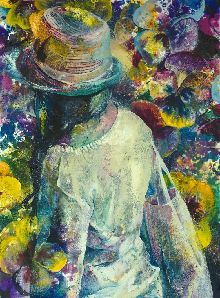 Manami Takamatsu - der Aufbruch 2014, Ölfarbe auf Leinwand, 80×60cm