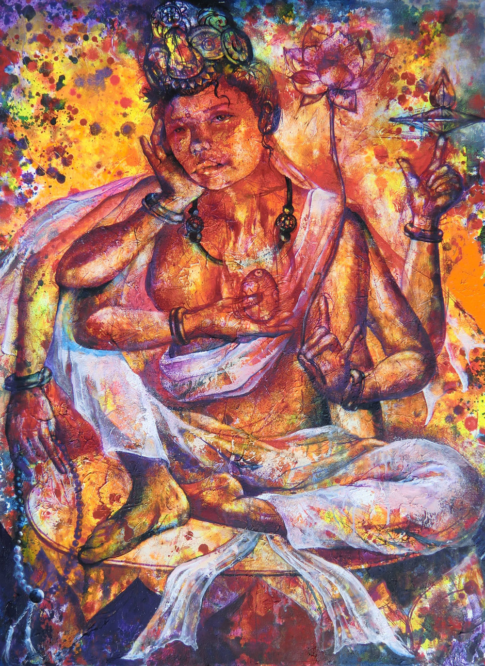 Manami Takamatsu - Sokushinbutsu(Cint ma i-cakra) 2015, Ölfarbe auf Leinwand, 80×60cm