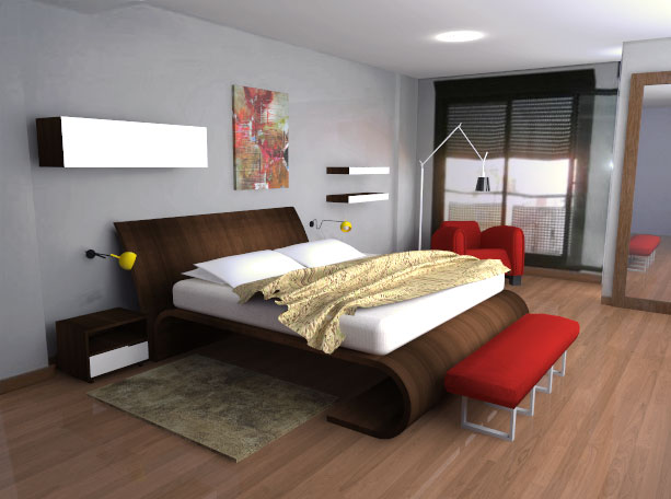 arqestudiBOMON - DORMITORIO / BEDROOM Mobiliario: sillón BUGATTI, apliques de pared POP JAUNE de Maisons du Monde. Furniture: BUGATTI Chair, lights sconce POP JAUNE by Maisons du Monde.