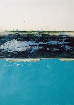 Beata Daly - Irish Sea, oils and mixed media, 2016