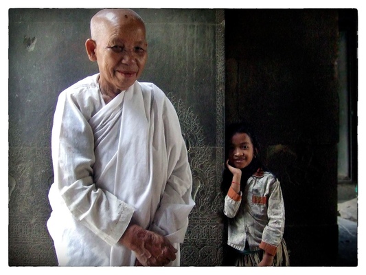 Andrew Bannerman-Bayles - Buddhist Nun Angkor Wat, Cambodia