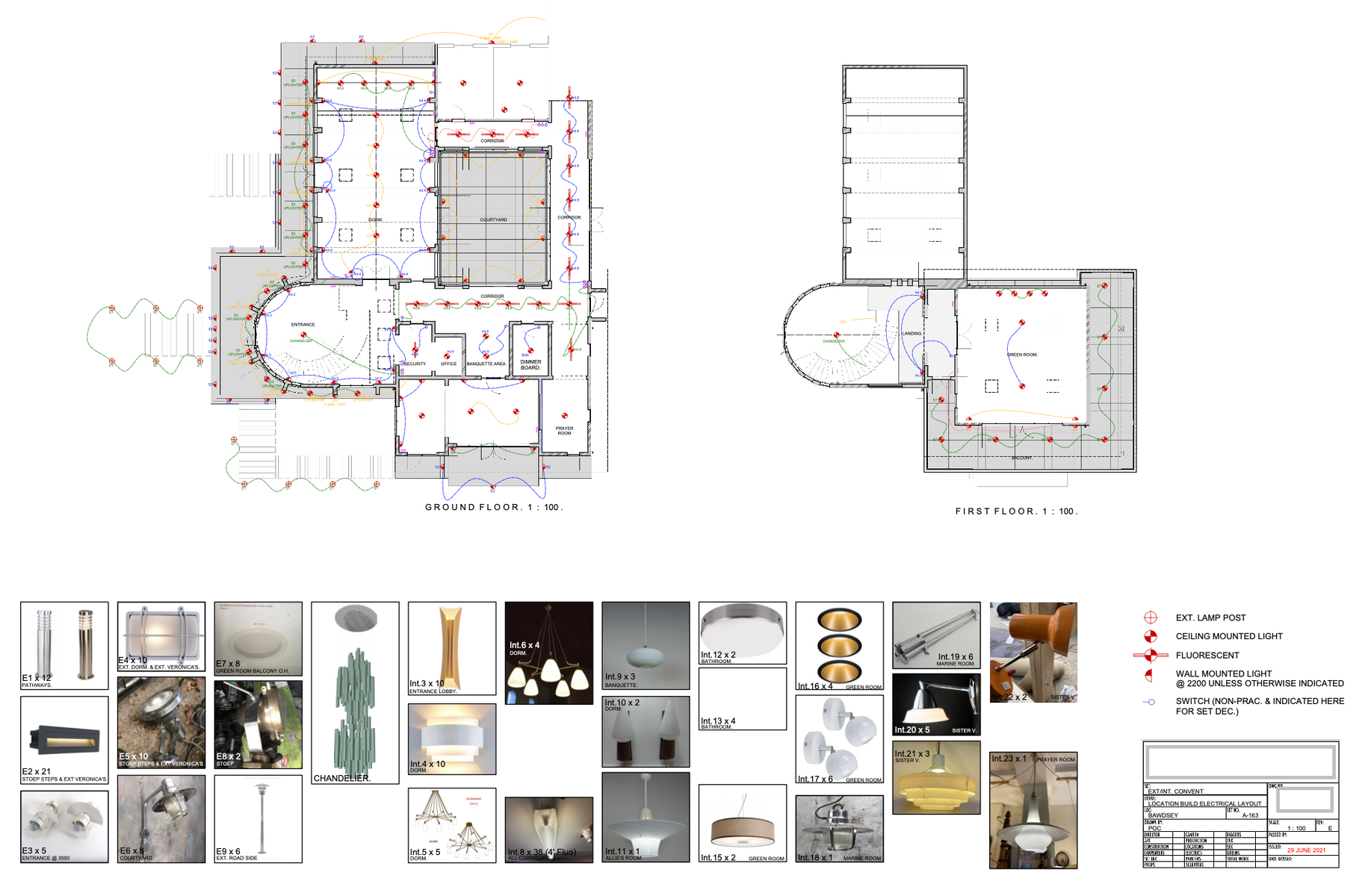 LIGHTING PLANS/ LAYOUTS