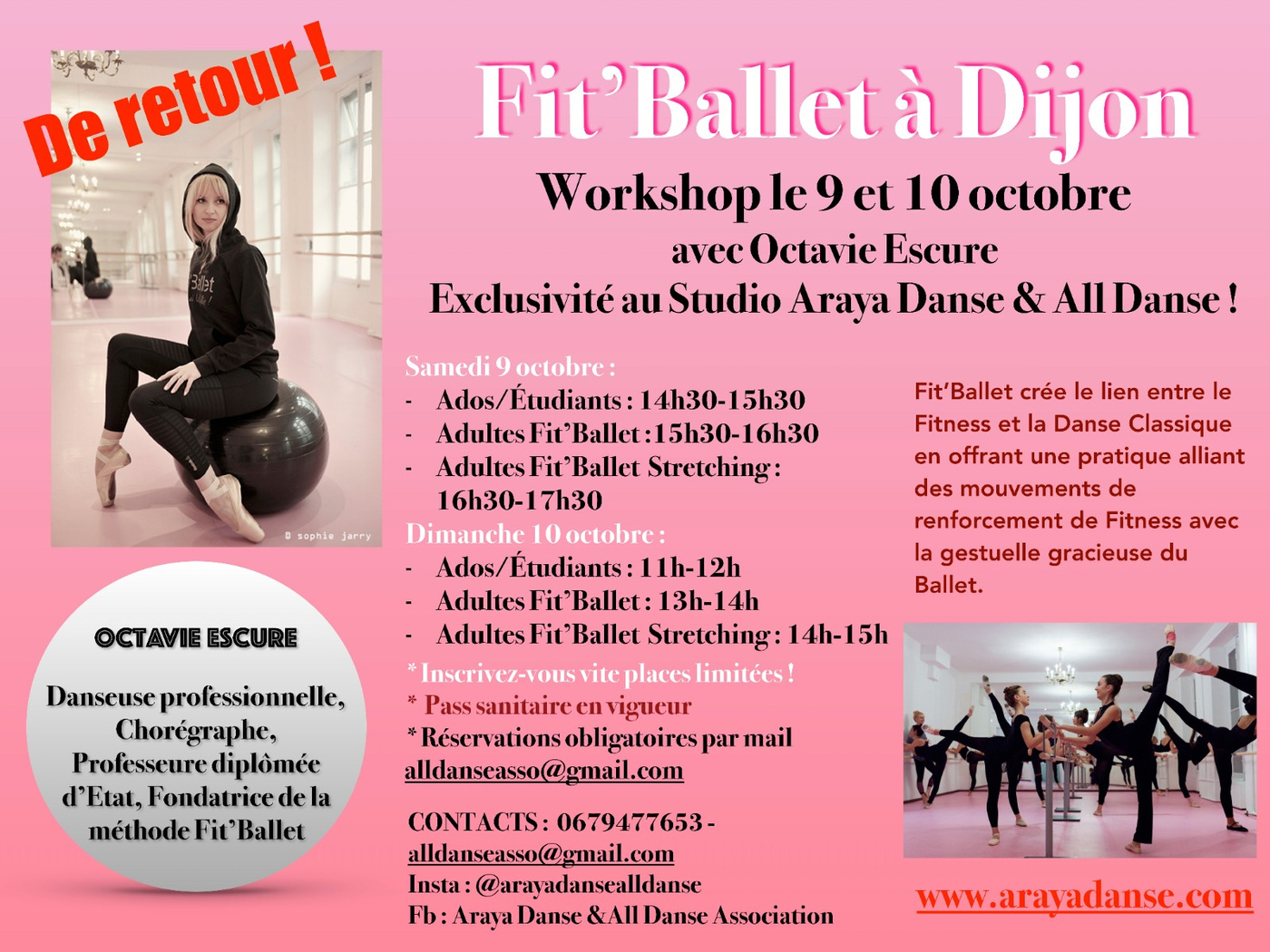 Le Retour De FIT'Ballet à Dijon le week-end du 09 et 10 octobre à Dijon !