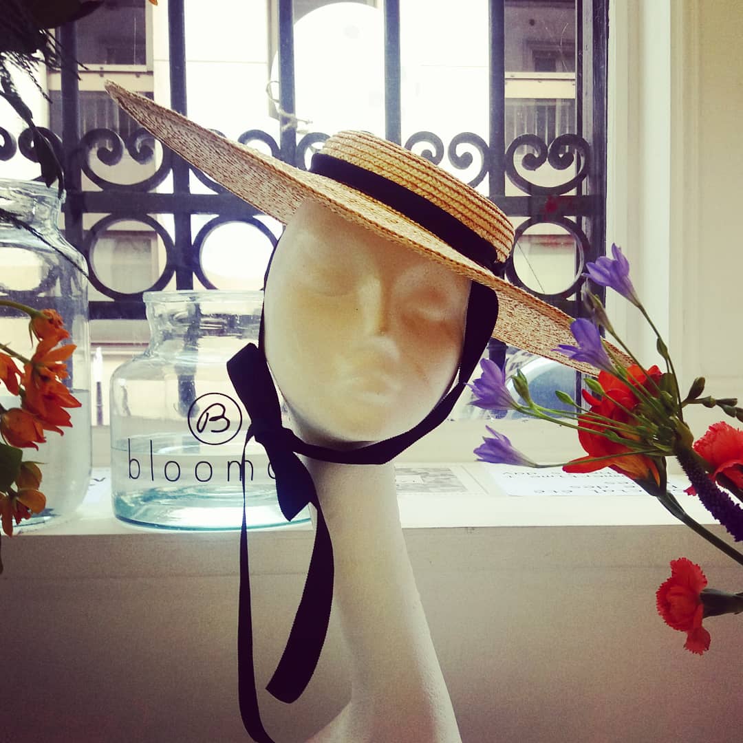 Atelier Karin Cogen- Sun Hat with White Ribbon KarinCogenMillinery - Etsy France main image 4