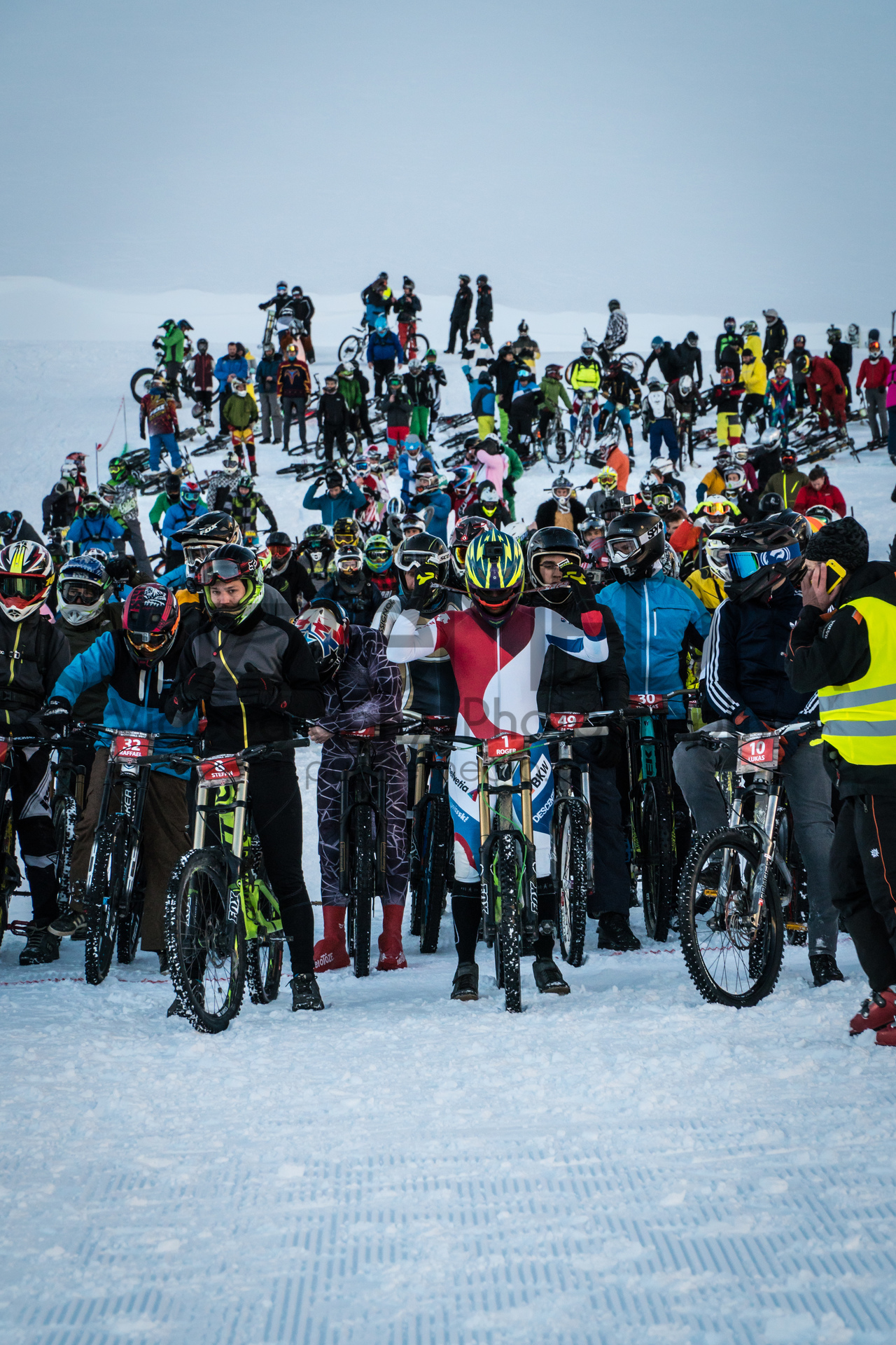 glacier downhill bike race