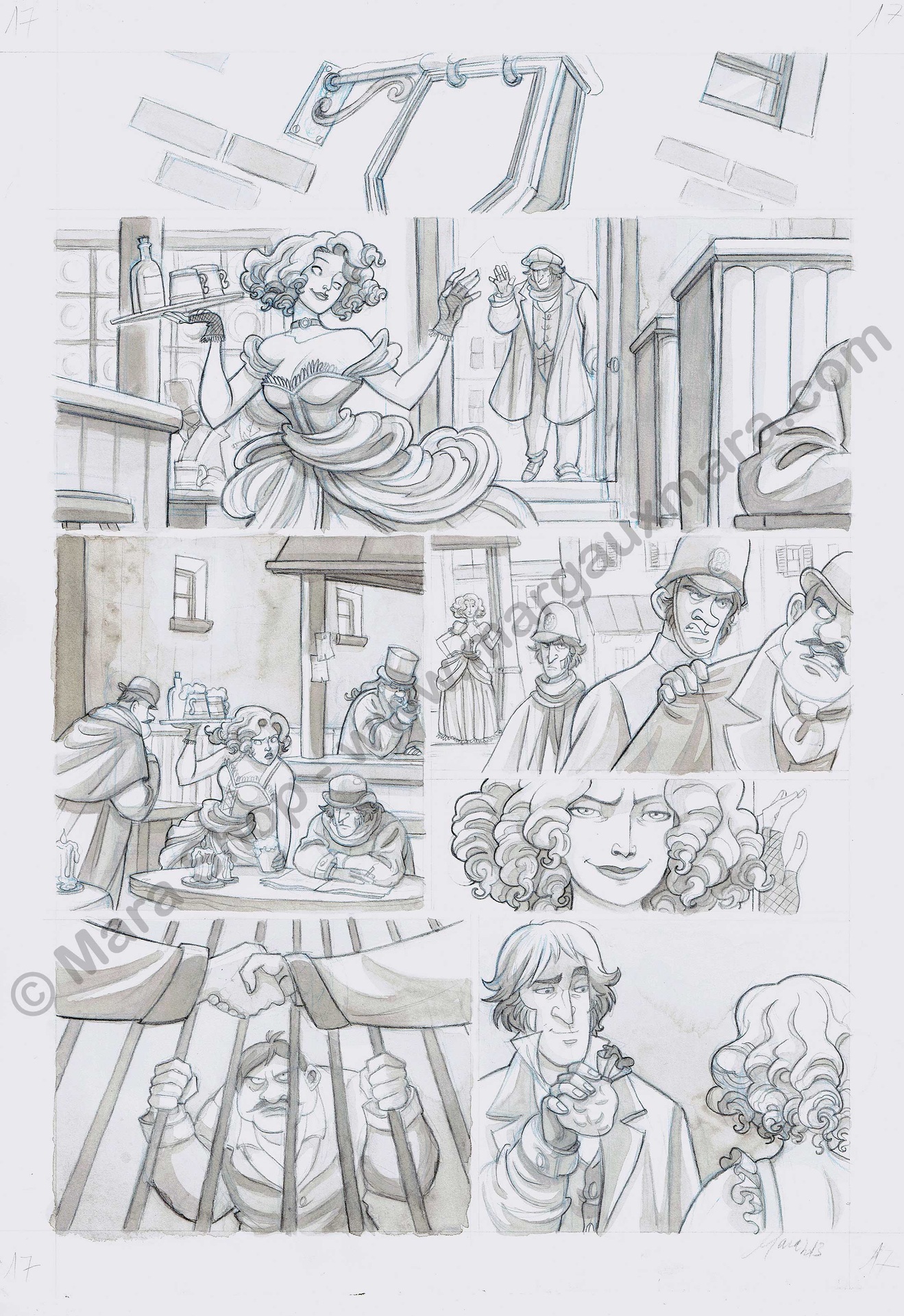 Lafebre, Jordi - Dessin original - Crayonné - La mondaine