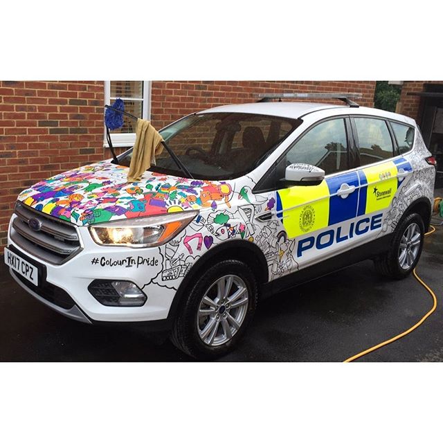 Colour-In Police Car